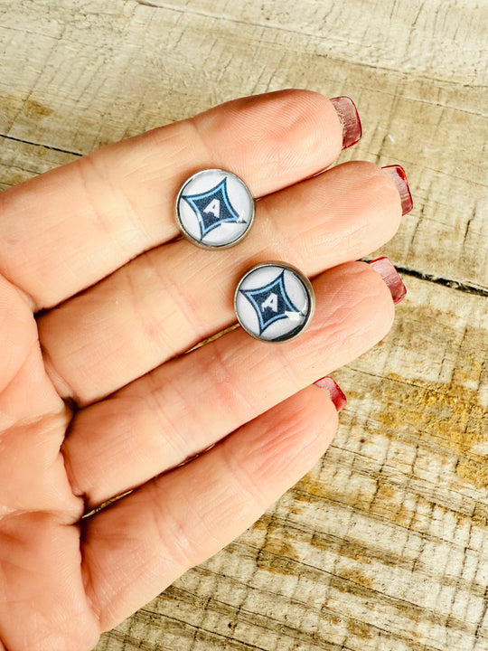 Aynor Blue Jackets Stud Earrings
