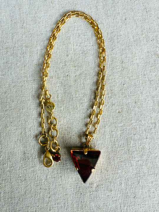 Riley Triangle Crystal Necklace - Shabby To Chic Jewelry