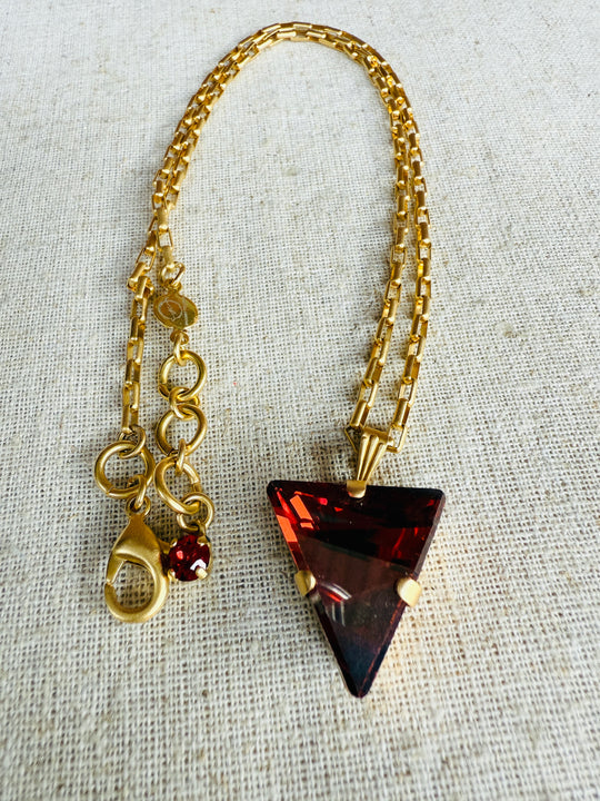 Riley Triangle Crystal Necklace - Shabby To Chic Jewelry