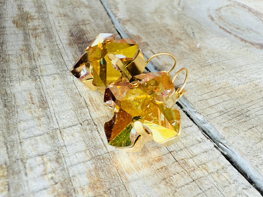 Claire Greek Cross Crystal Earrings - Shabby To Chic Jewelry