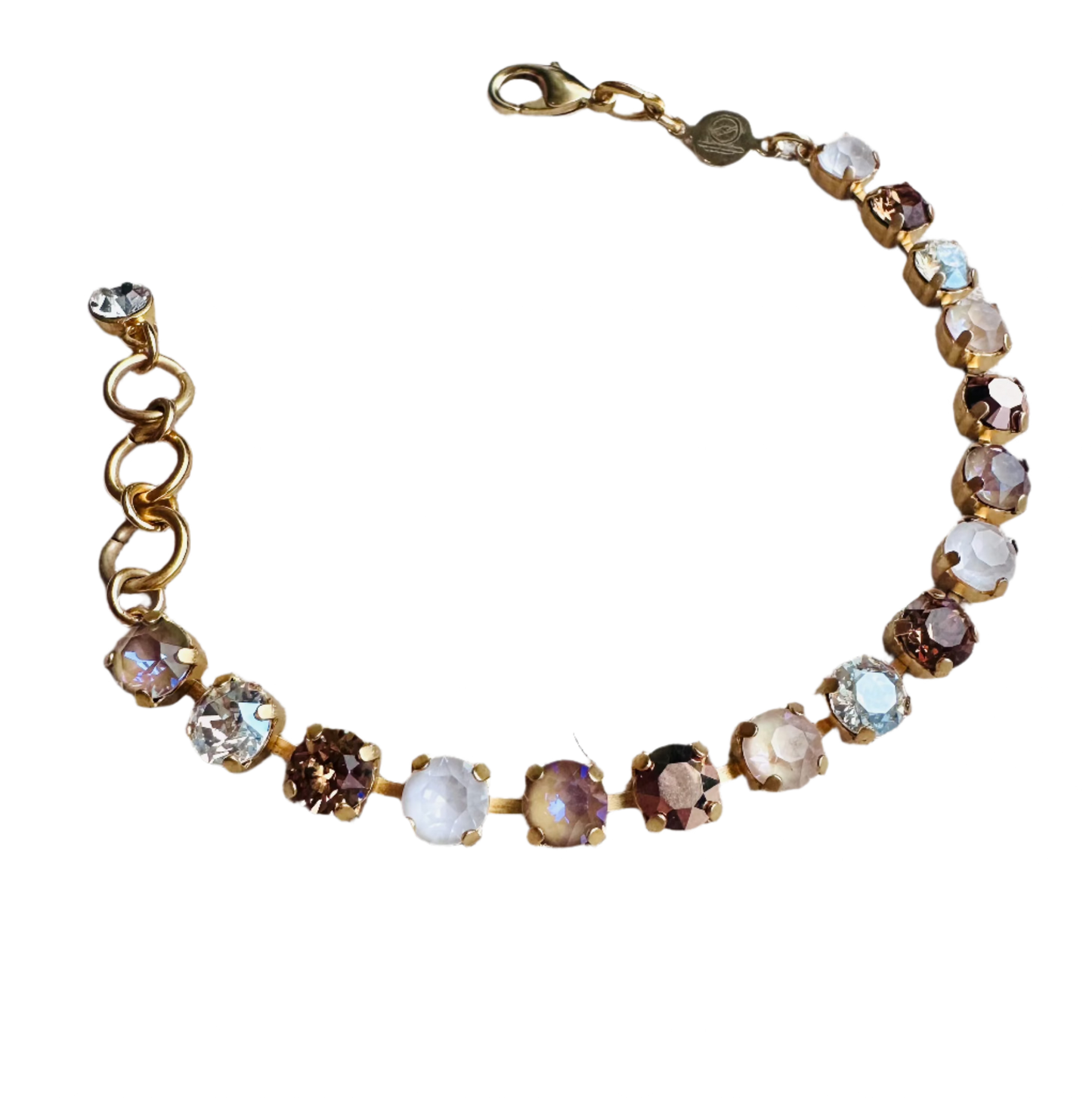 (Copy) Sandy Gold Crystal Tennis Bracelet
