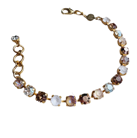 Sandy Gold Crystal Tennis Bracelet