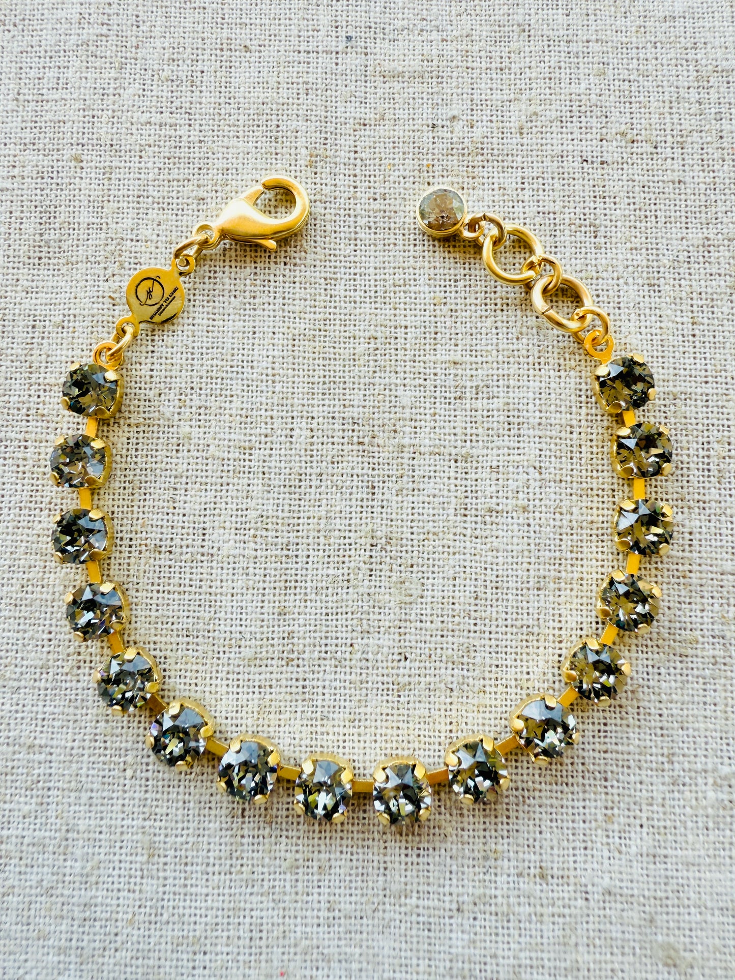 Alyssa Gold Crystal Tennis Bracelet