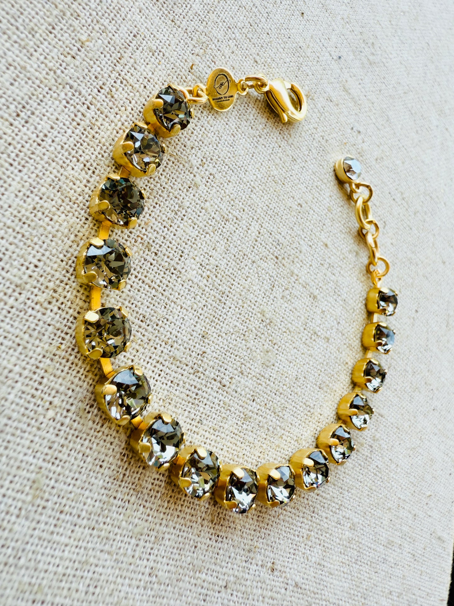 Alyssa Gold Crystal Tennis Bracelet