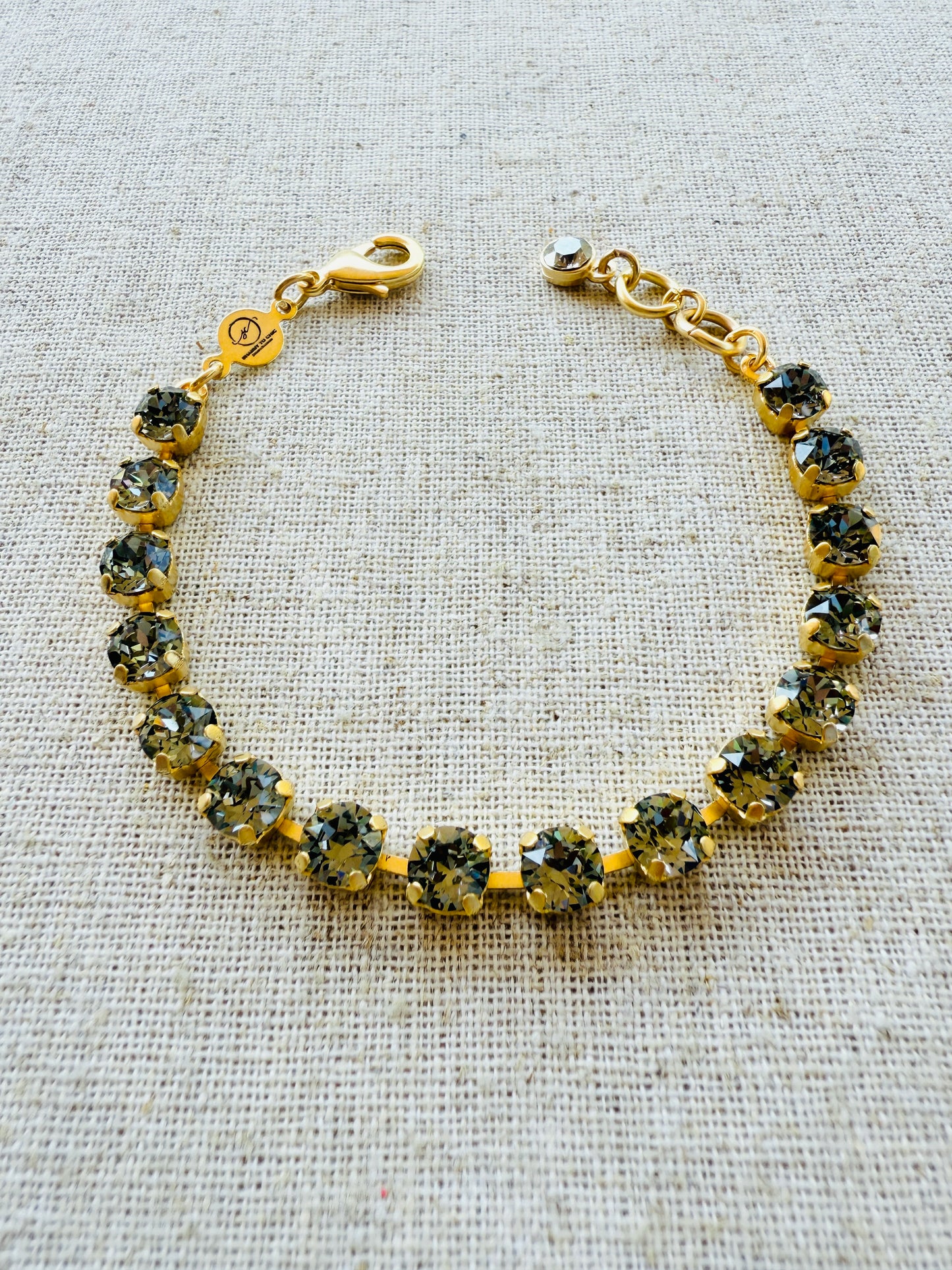 Alyssa Gold Crystal Tennis Bracelet
