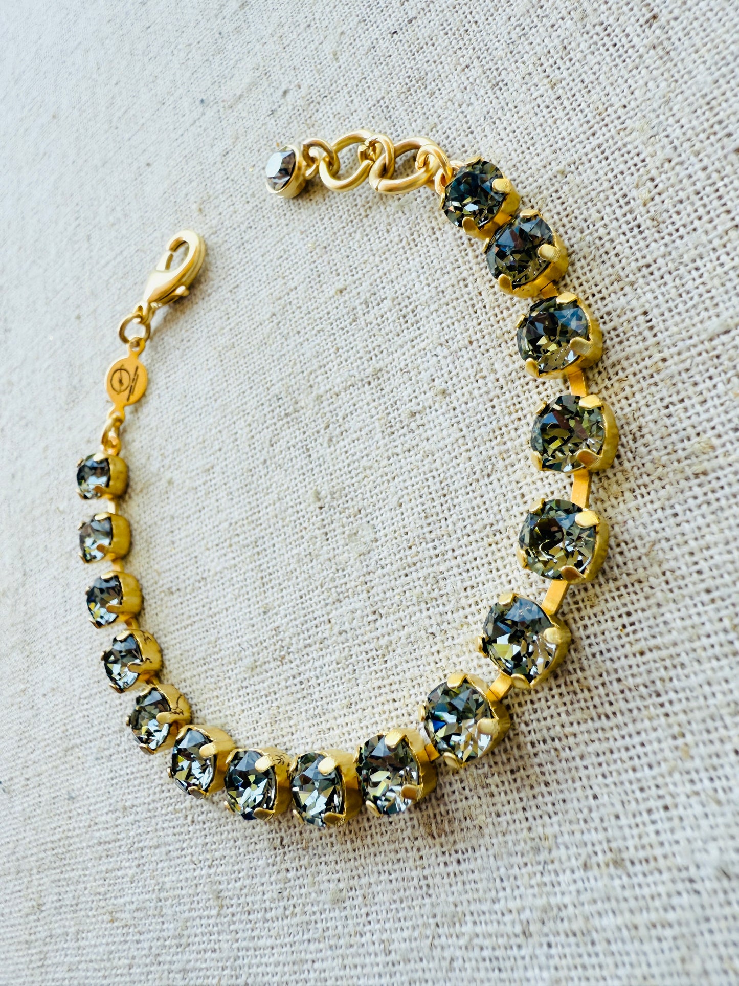 Alyssa Gold Crystal Tennis Bracelet
