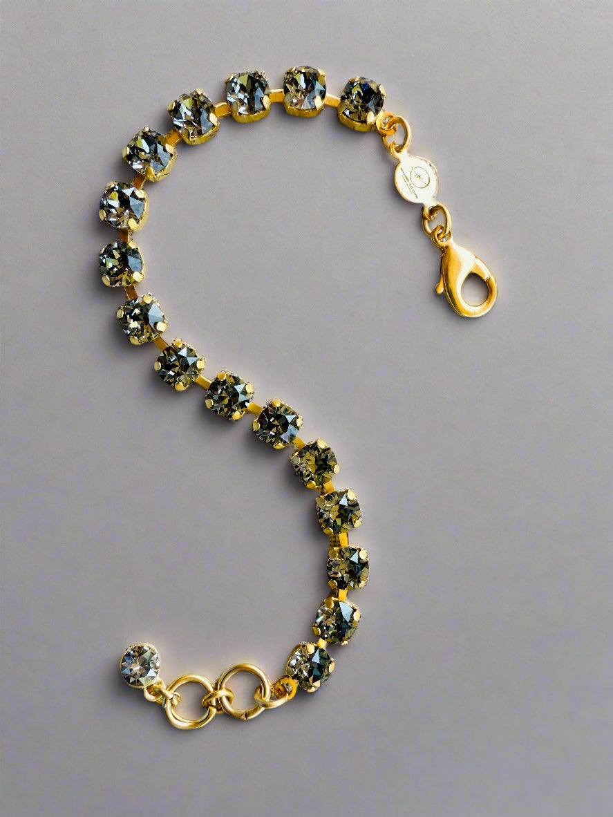 Alyssa Gold Crystal Tennis Bracelet