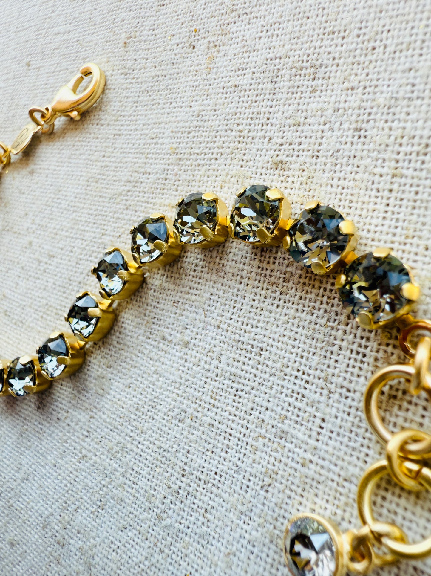 Alyssa Gold Crystal Tennis Bracelet