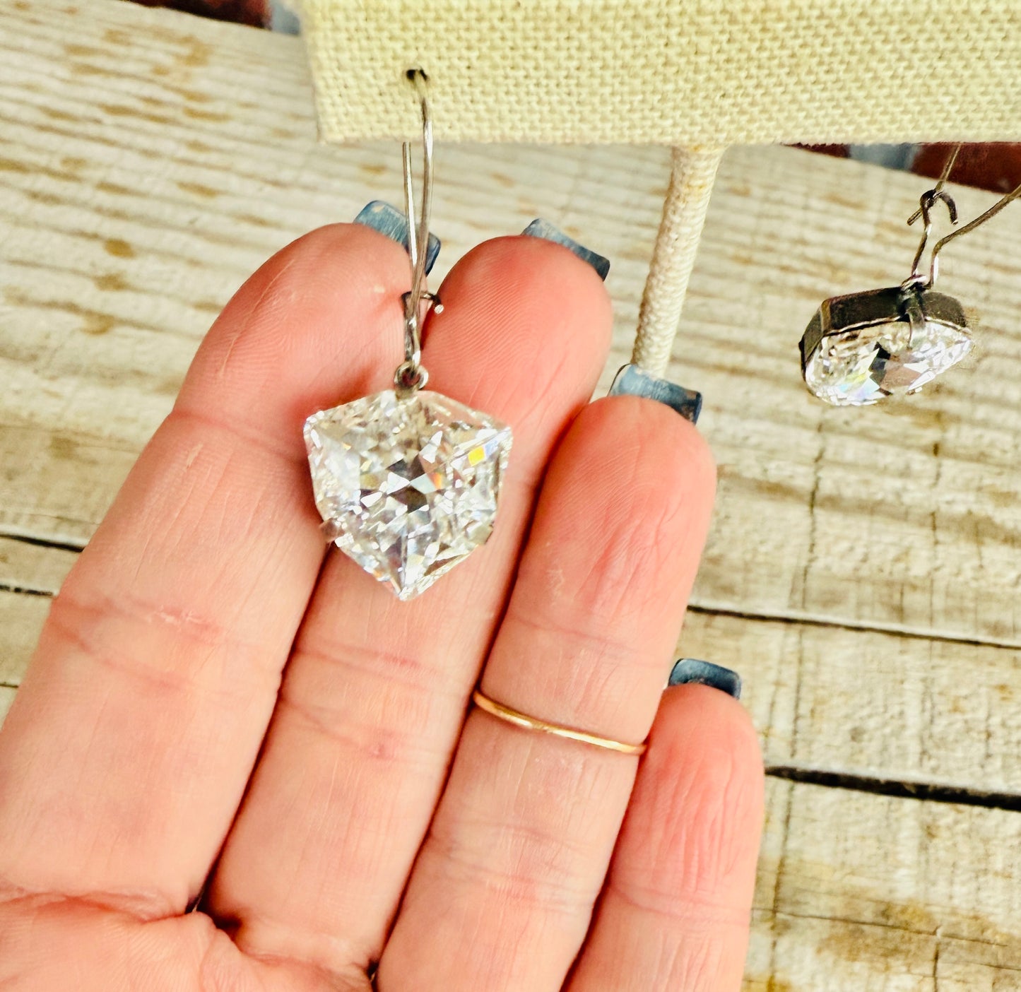 Sallie Crystal Teardrop Dangle Earrings