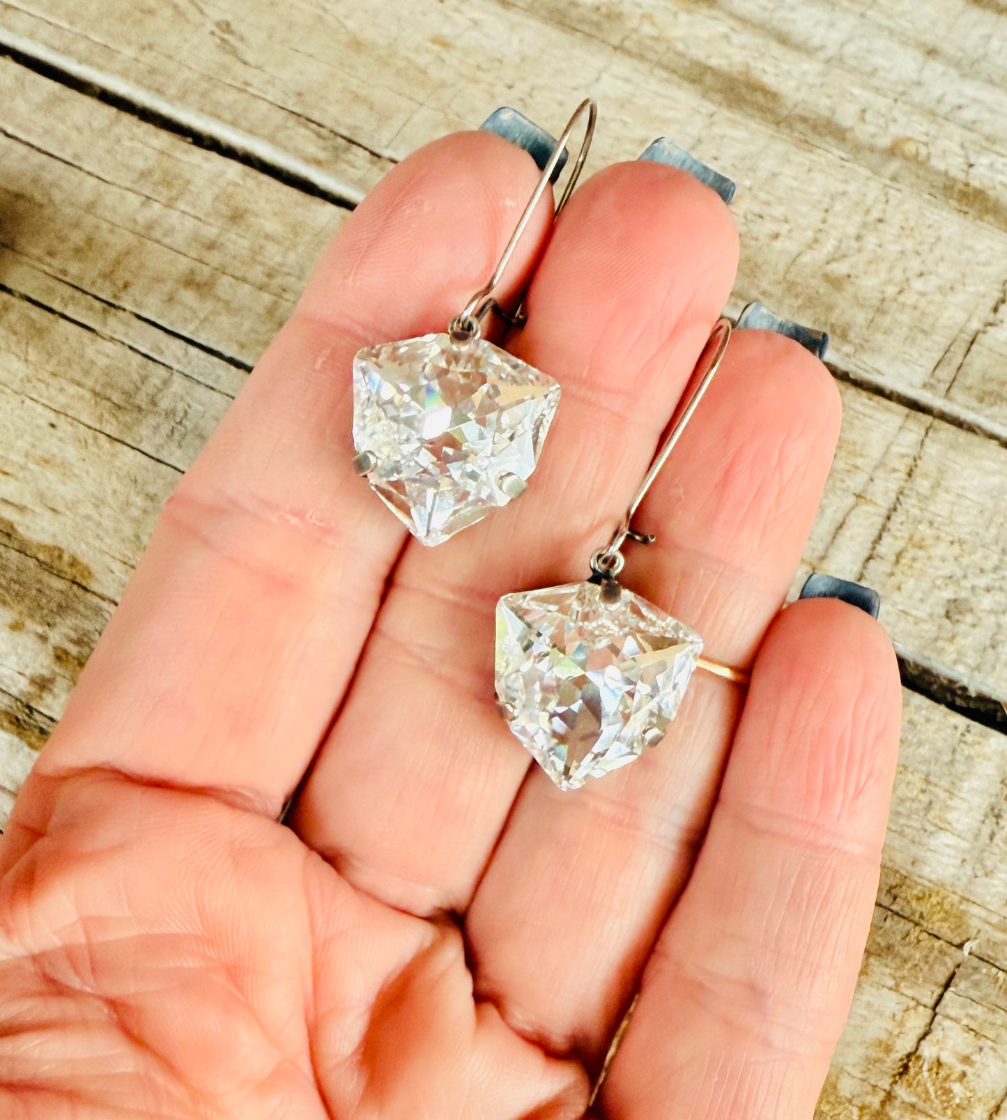 Sallie Crystal Teardrop Dangle Earrings
