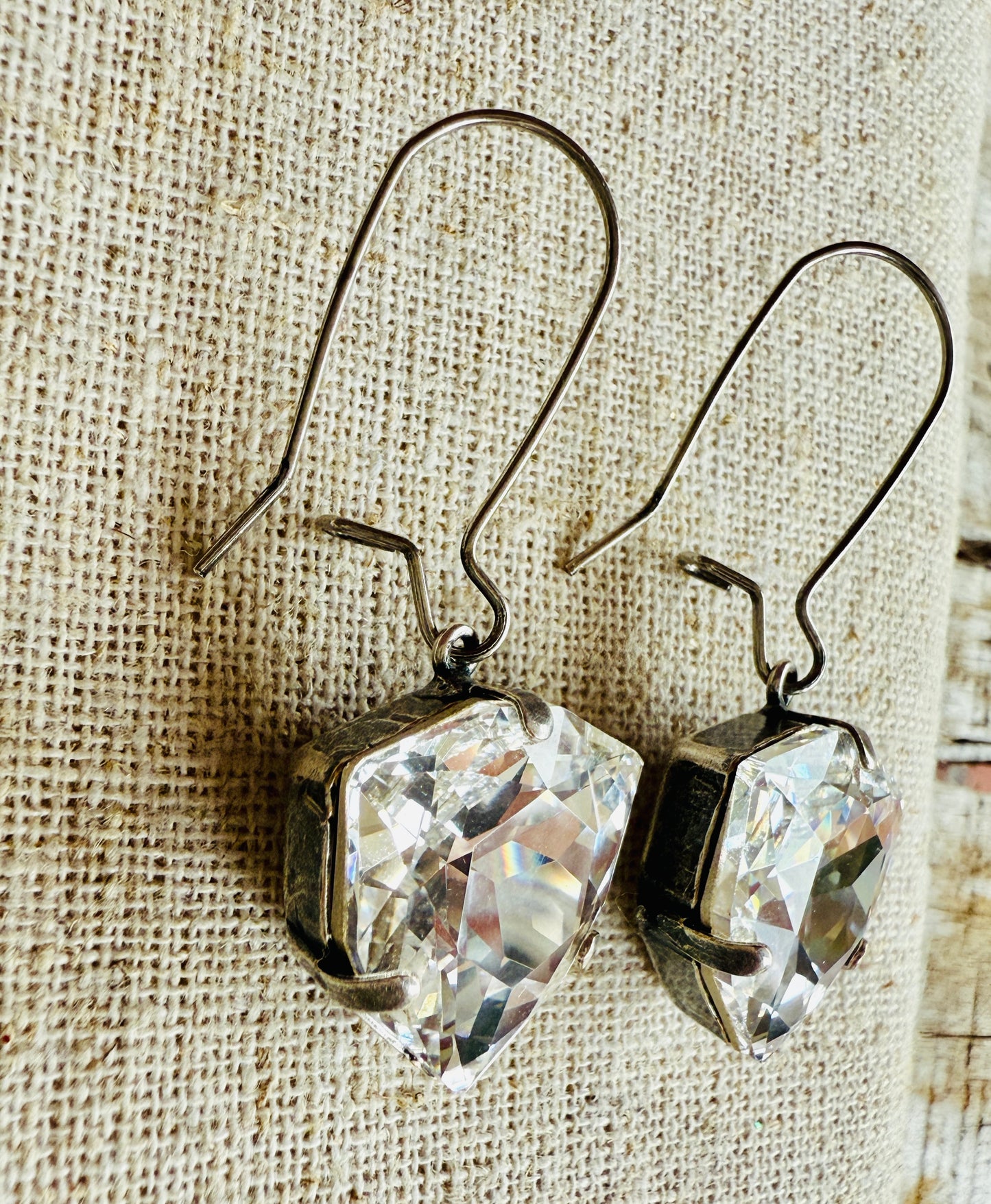 Sallie Crystal Teardrop Dangle Earrings
