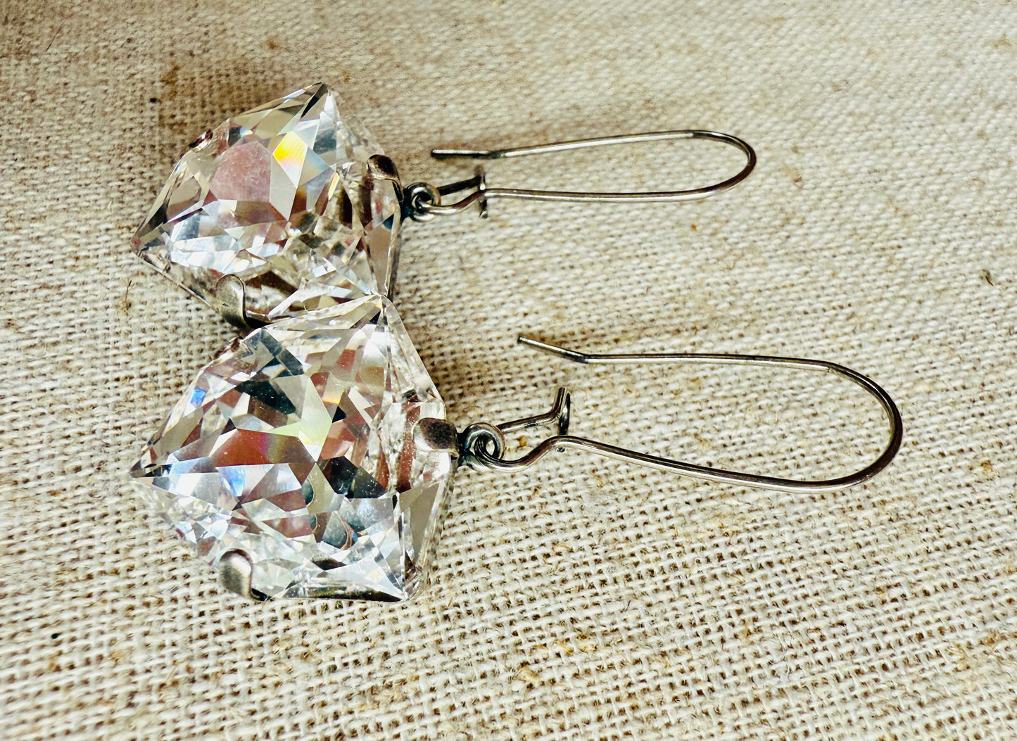 Sallie Crystal Teardrop Dangle Earrings