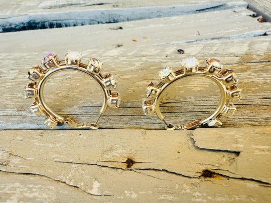 Sheila Crystal Hoop Earrings