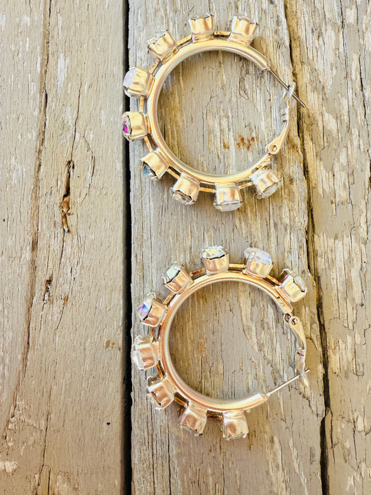 Sheila Crystal Hoop Earrings