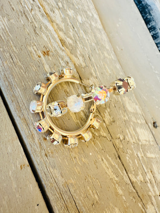 Sheila Crystal Hoop Earrings
