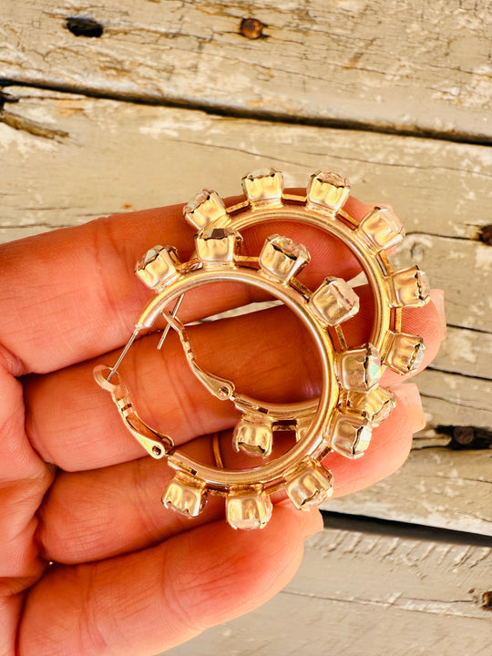 Sheila Crystal Hoop Earrings