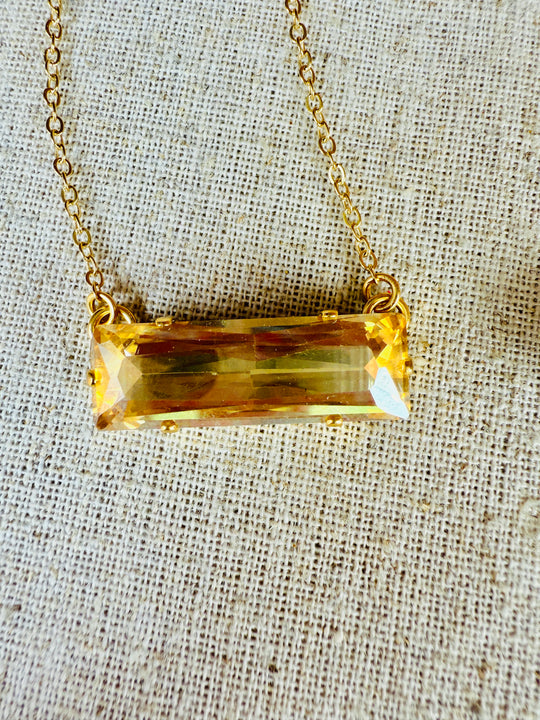 Madeline Crystal Bar Necklace