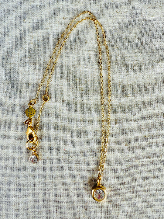 Emmie Hex Crystal Pendant Necklace