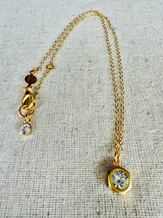 Emmie Hex Crystal Pendant Necklace