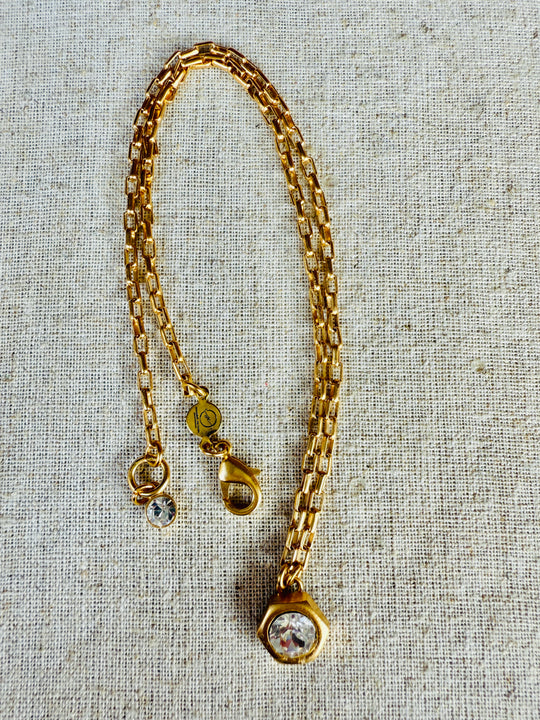 Hallie Hex Crystal Pendant Necklace