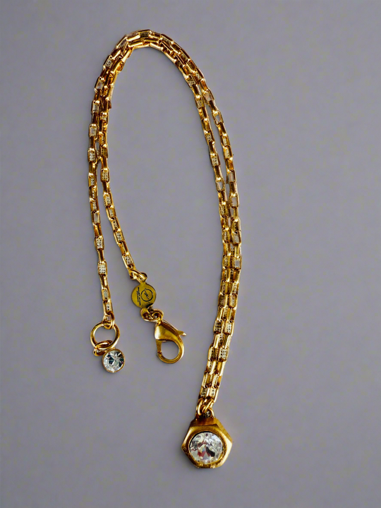 Hallie Hex Crystal Pendant Necklace