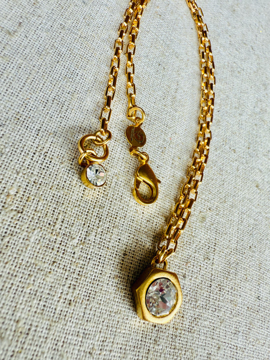 Hallie Hex Crystal Pendant Necklace