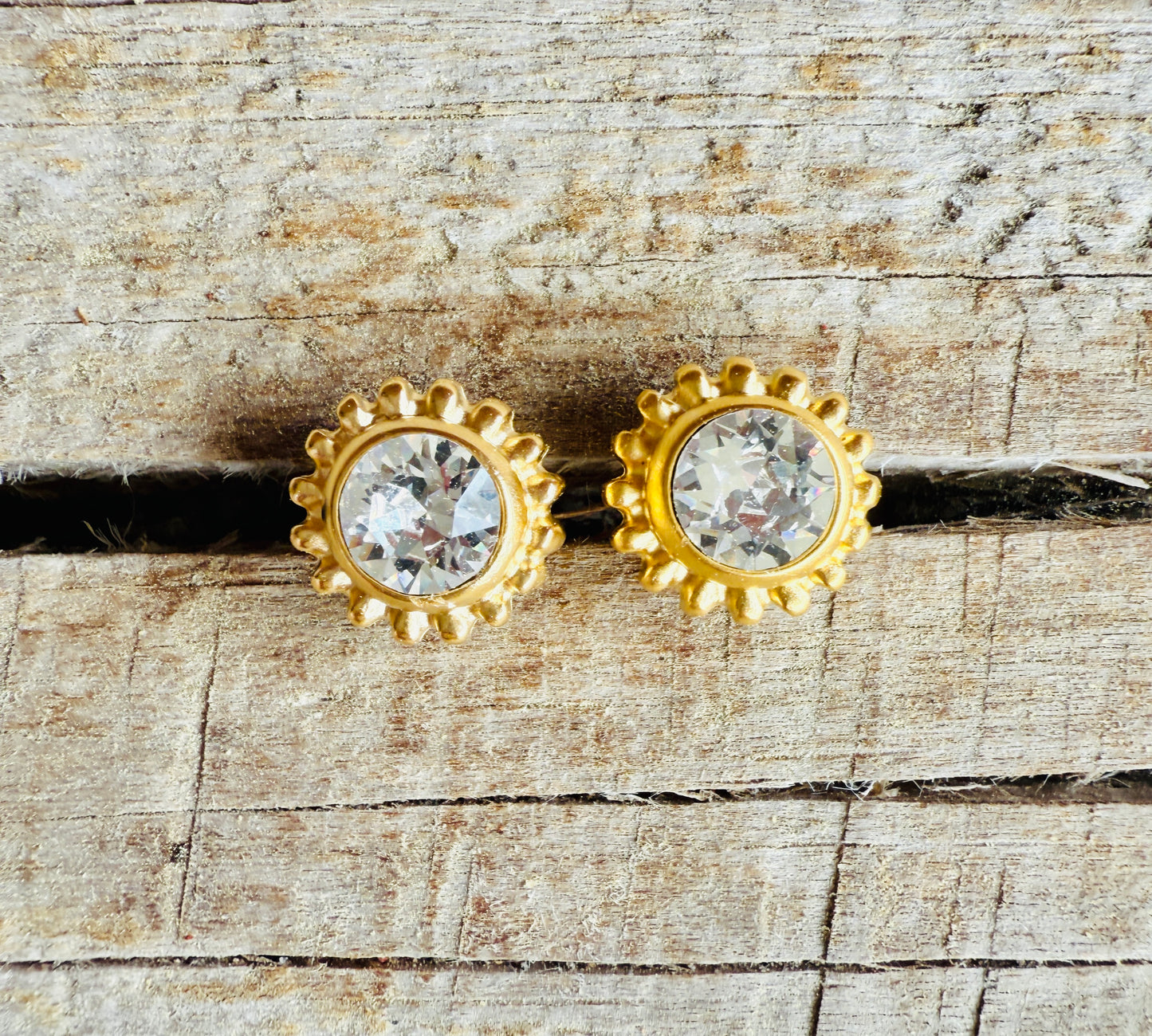 Jenny Dotted Crystal Stud Earrings