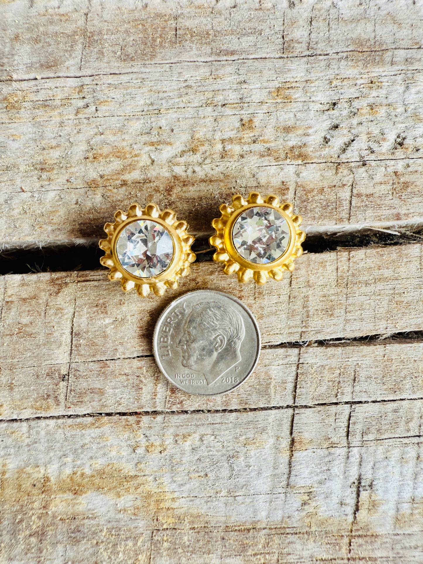 Jenny Dotted Crystal Stud Earrings