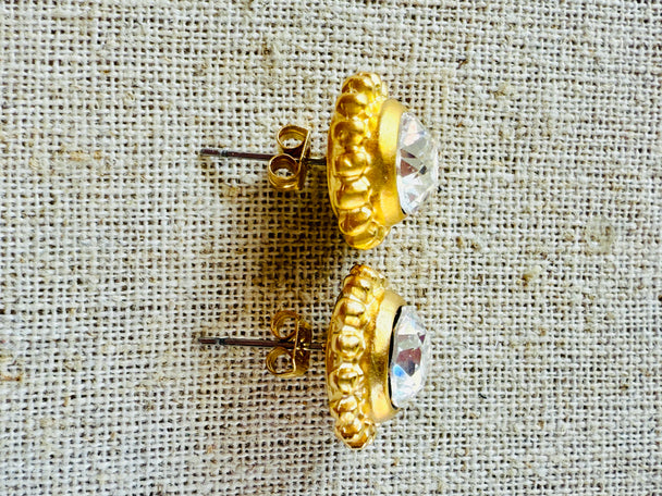 Jenny Dotted Crystal Stud Earrings