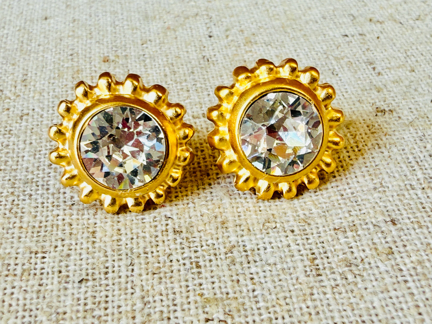 Jenny Dotted Crystal Stud Earrings