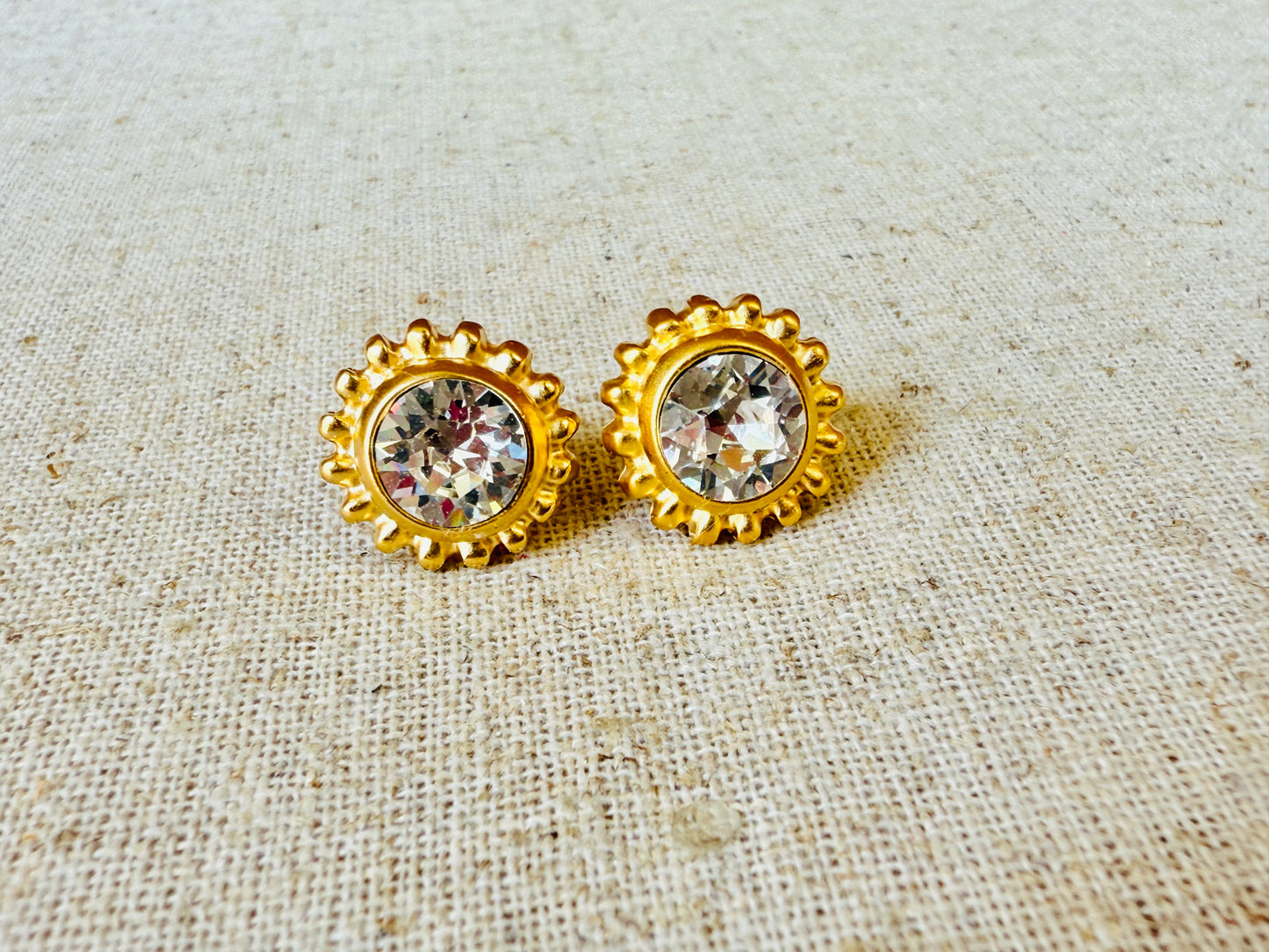 Jenny Dotted Crystal Stud Earrings