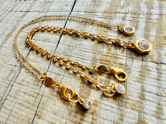 Hallie Hex Crystal Pendant Necklace