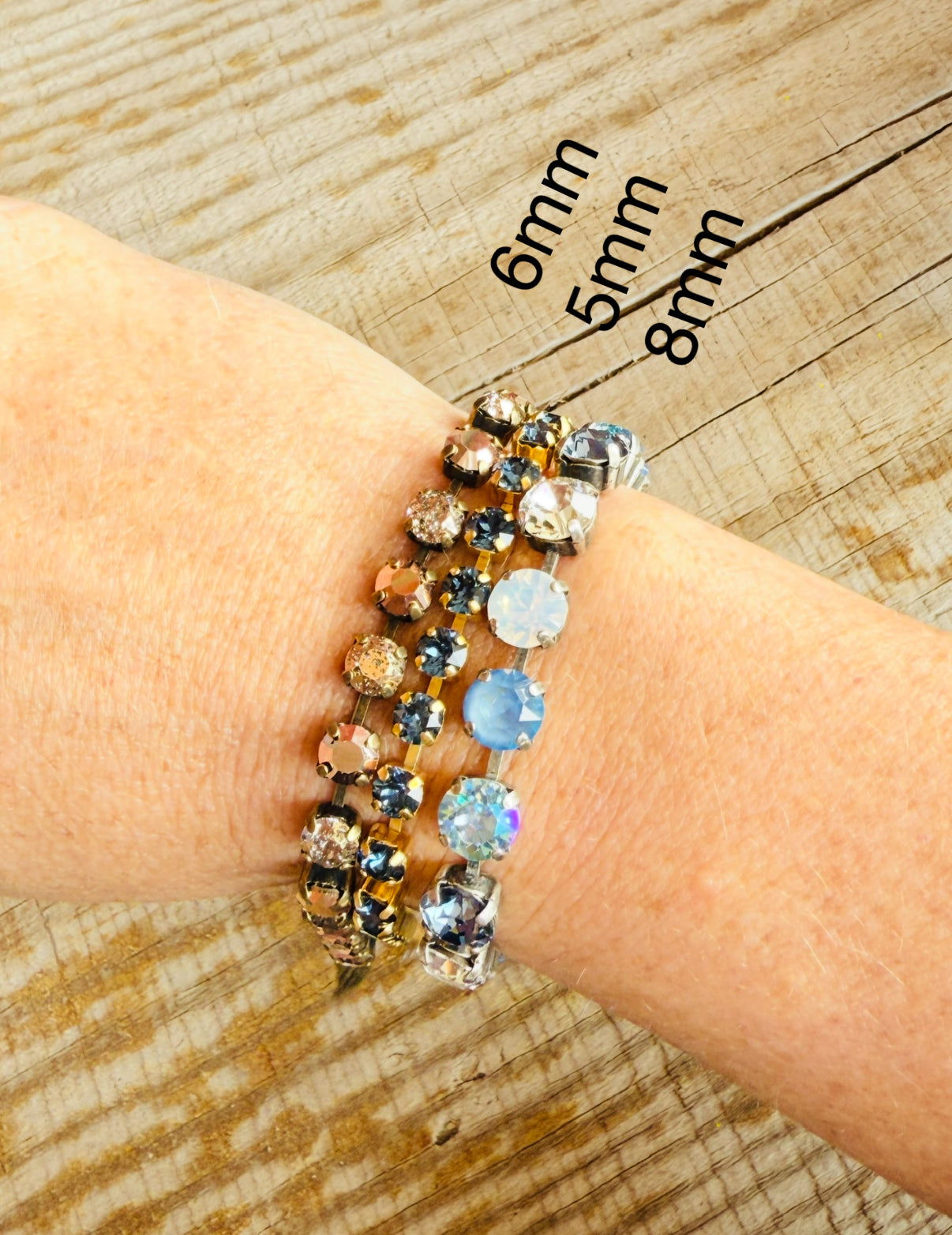 Eliza Rose Gold Tennis Crystal Bracelet