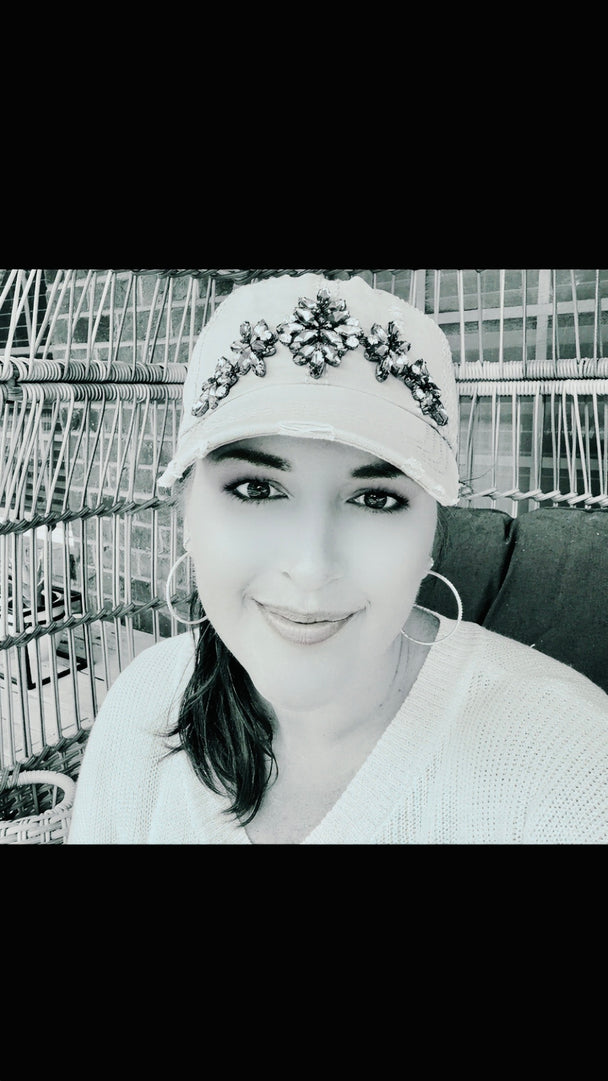 Devan Women's Gray Crystal Embellished Hat
