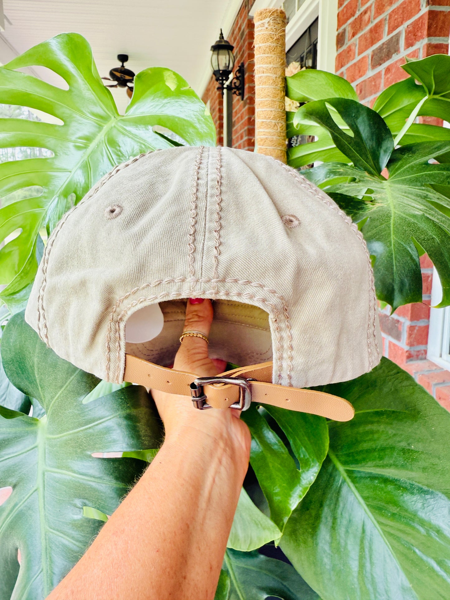 Bethany Women's Khaki Crystal Embellished Hat