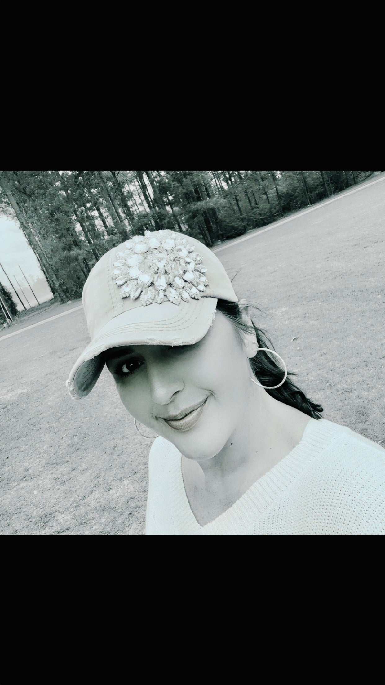 Bethany Women's Khaki Crystal Embellished Hat