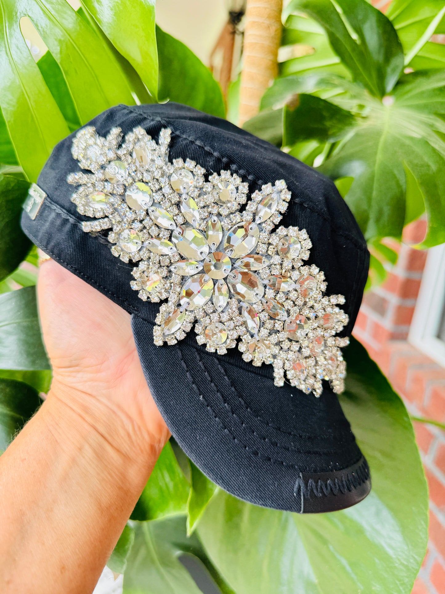 Eve Women's Crystal Embellished Cadet Hat