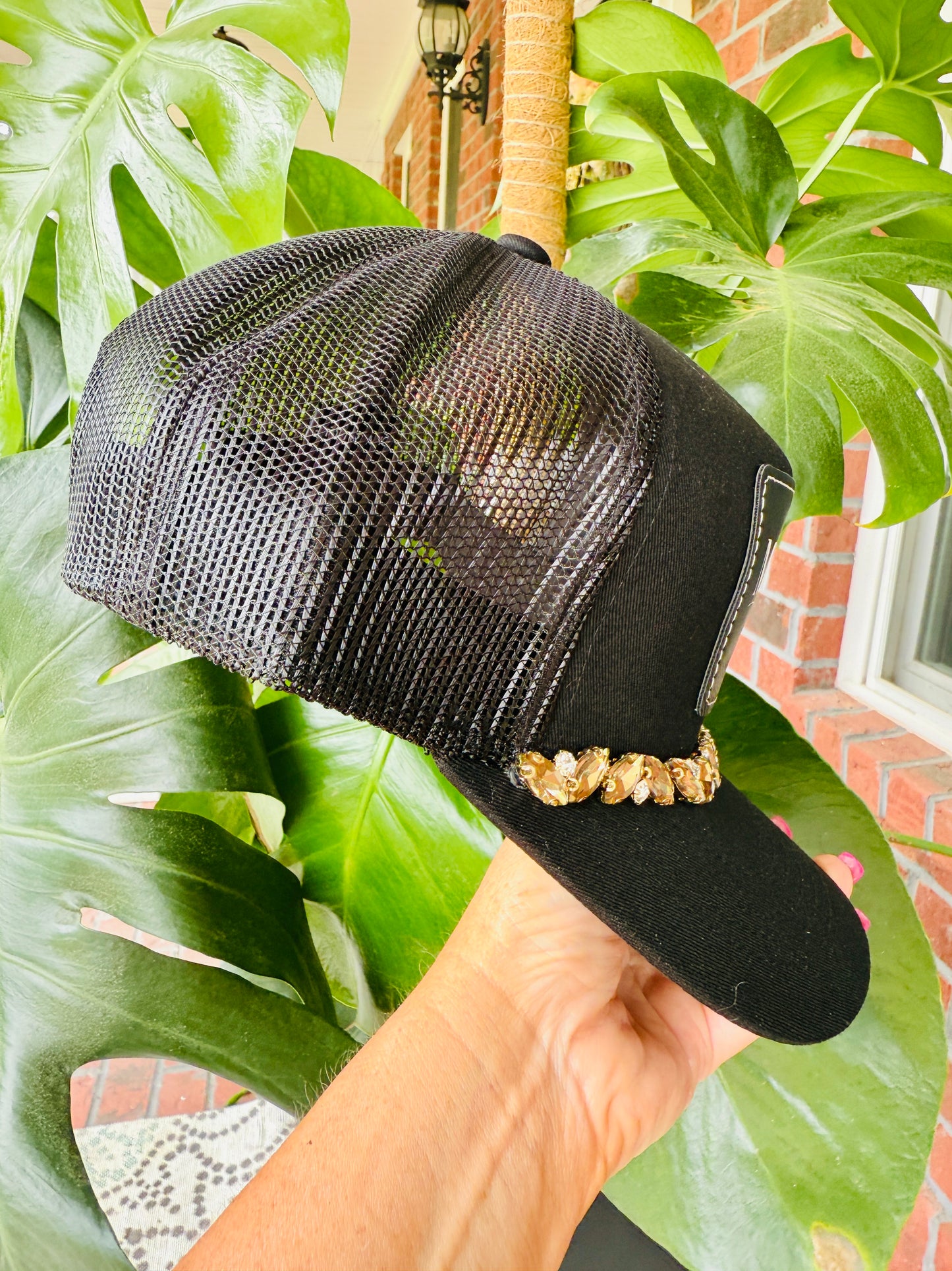 "Mama's Club" Women's Crystal Embellished Trucker Hat