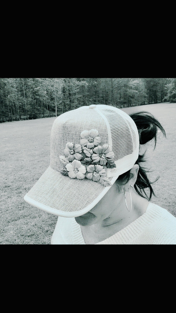 Emily Women's Floral Glitz Trucker Hat