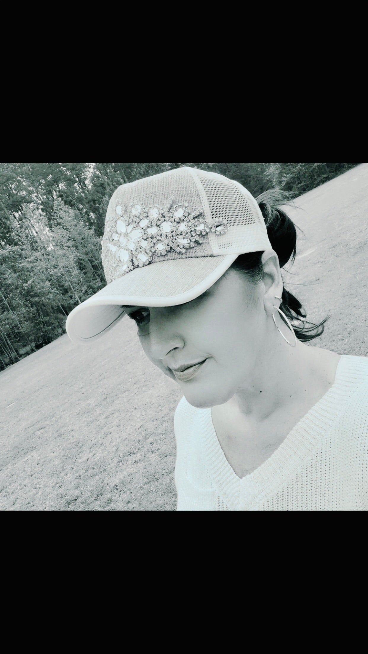 Erin Women's Two Toned Glitz Trucker Hat