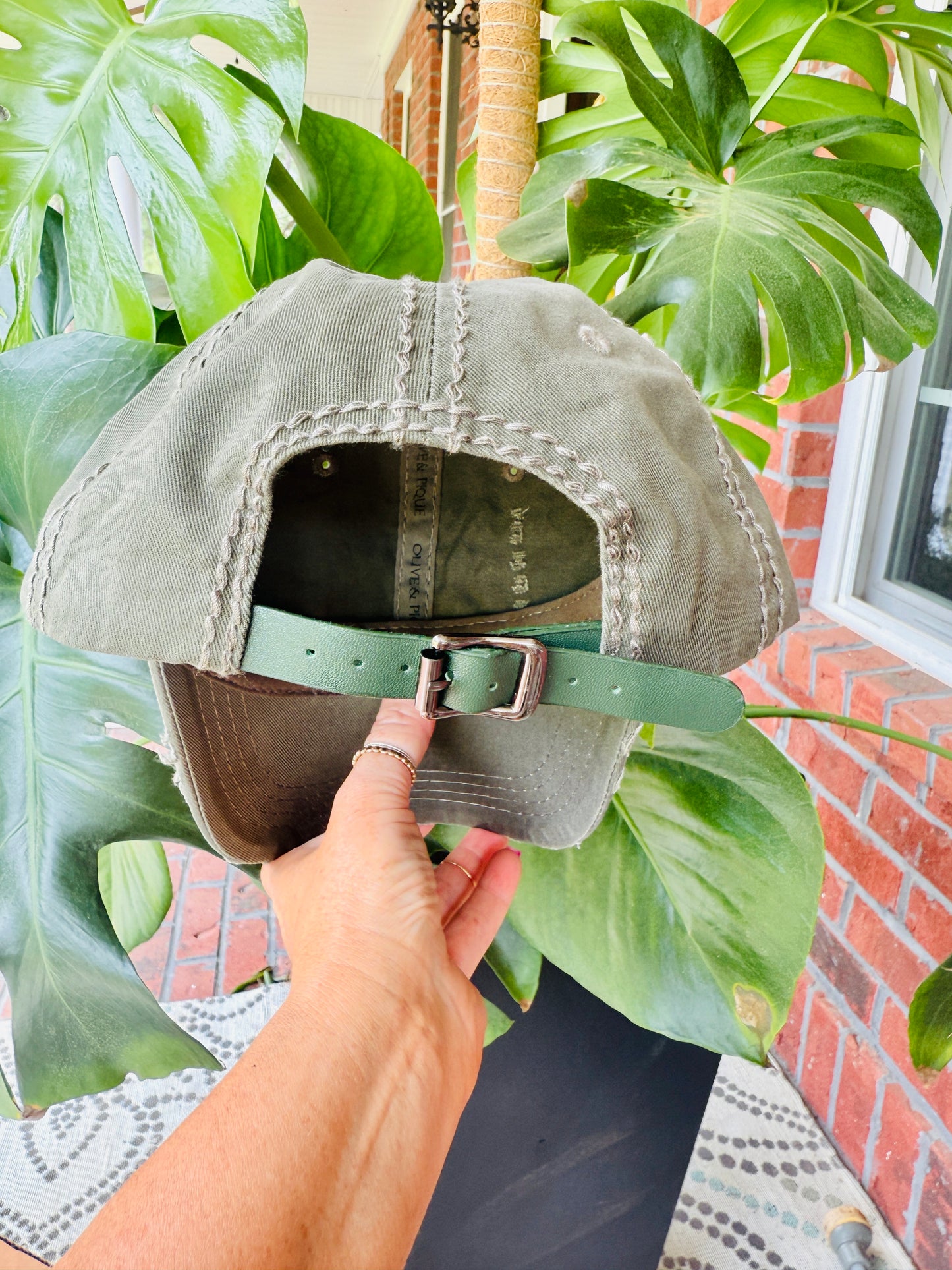 Bethany Women's Khaki Crystal Embellished Hat