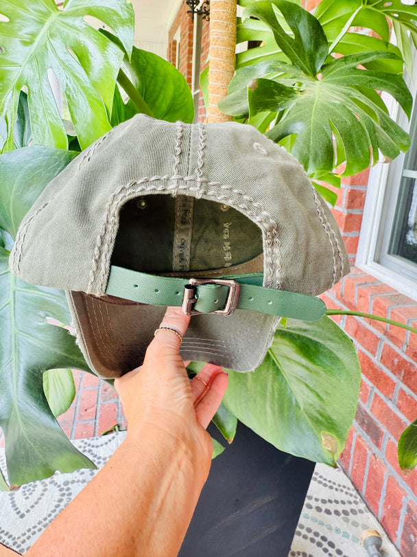 Bethany Women's Khaki Crystal Embellished Hat