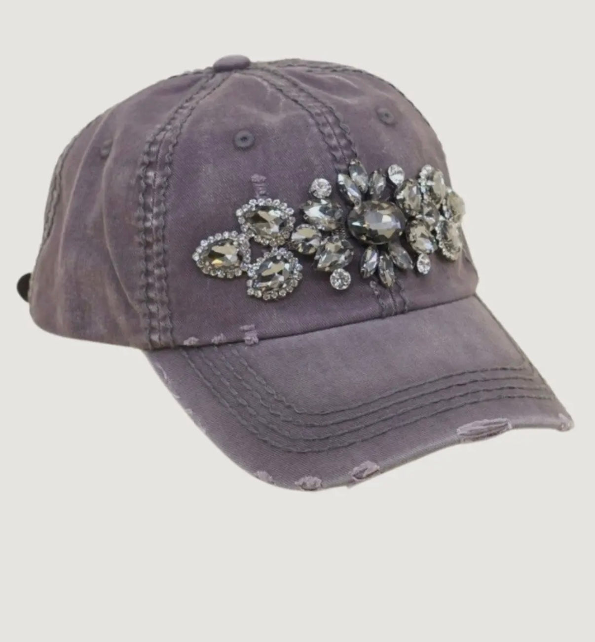 Zara Women's Khaki Crystal Embellished Hat