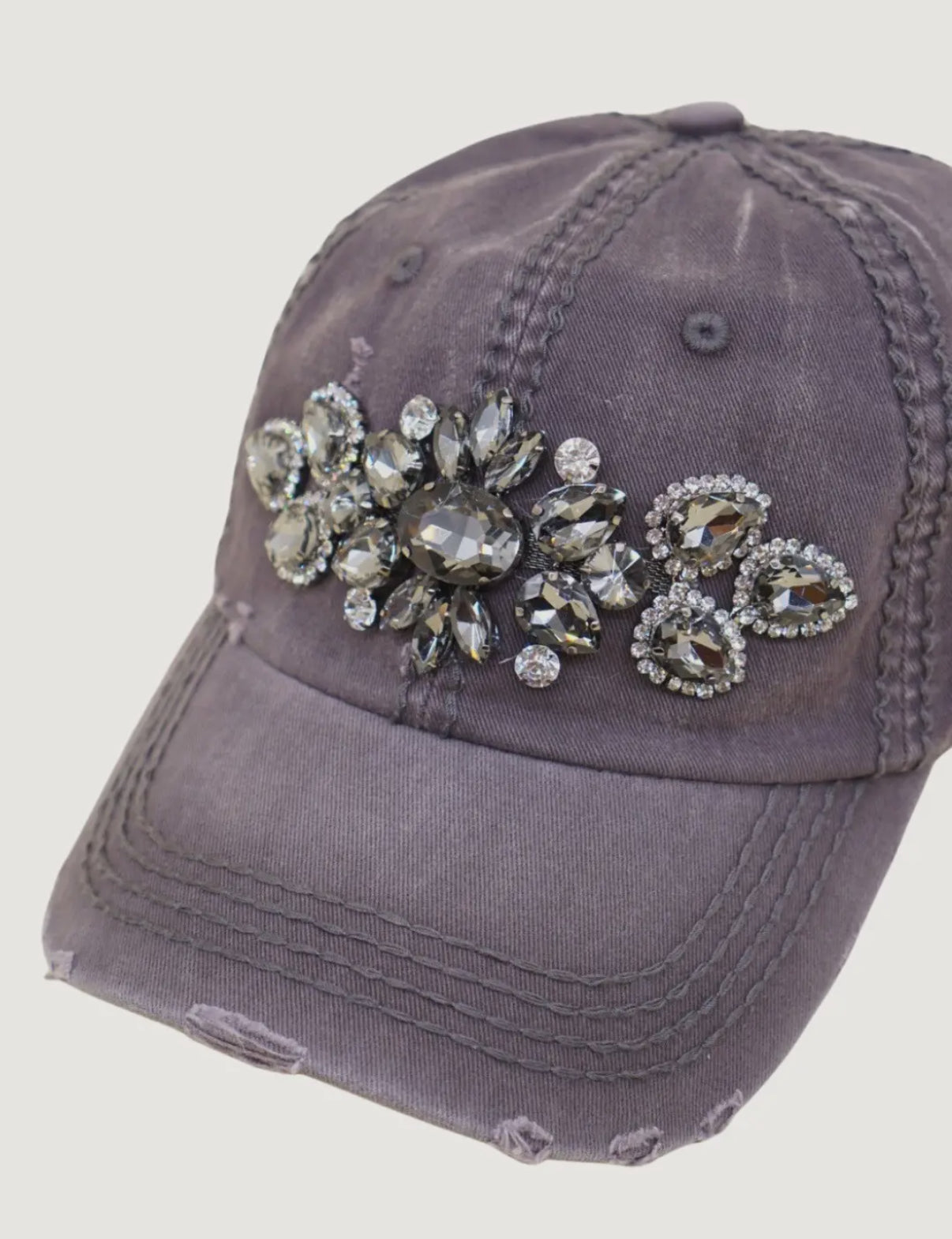 Zara Women's Khaki Crystal Embellished Hat