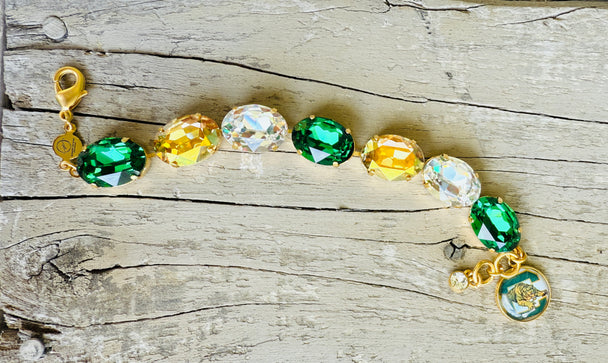 Conway Tiger Oval Cut Crystal Bracelet