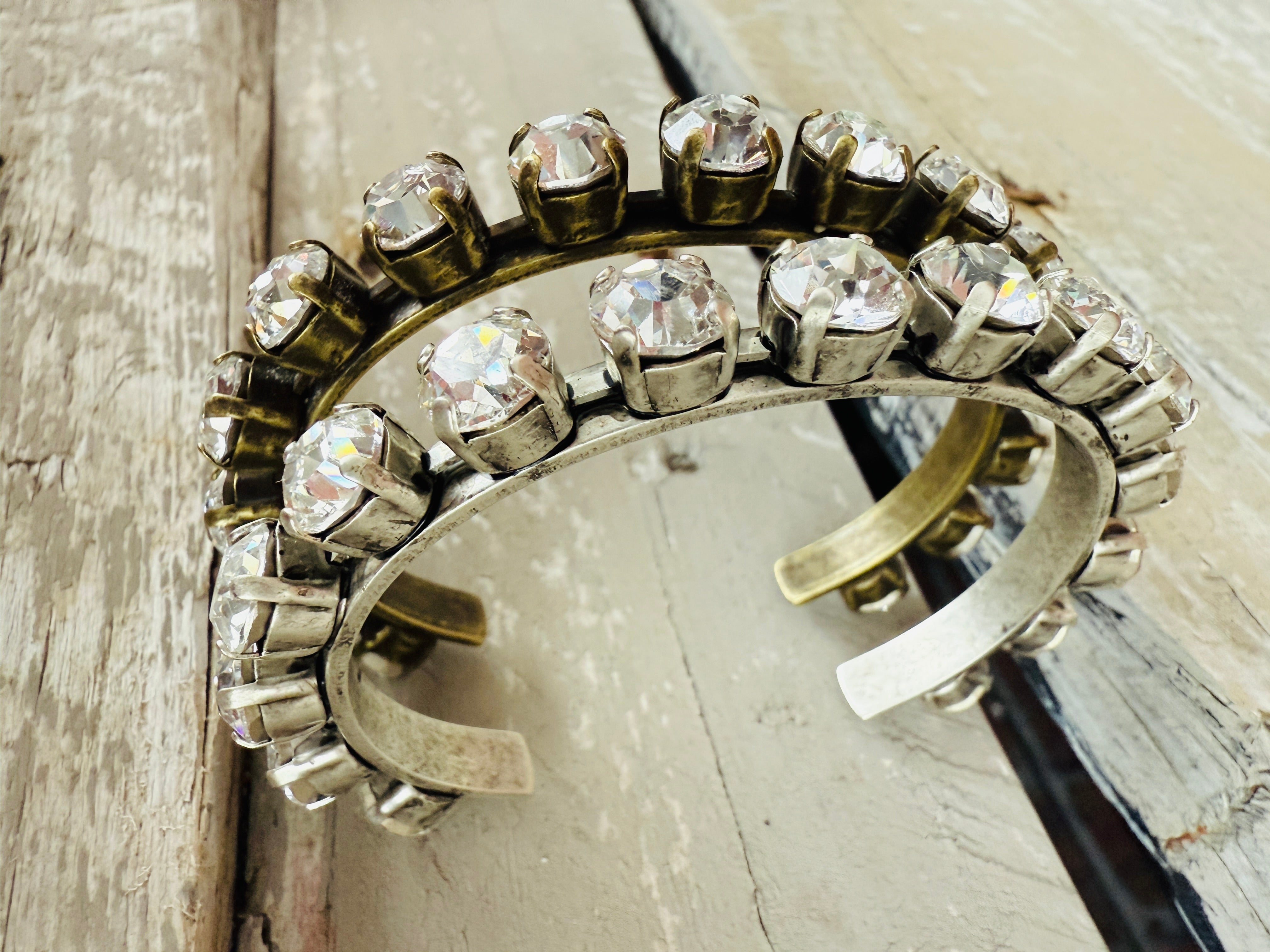 Hailey Cuff Crystal Bracelet - Shabby To Chic Jewelry