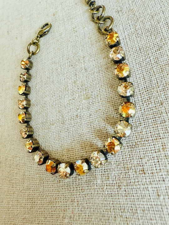 Harvest Gold • Crystal Tennis Bracelet