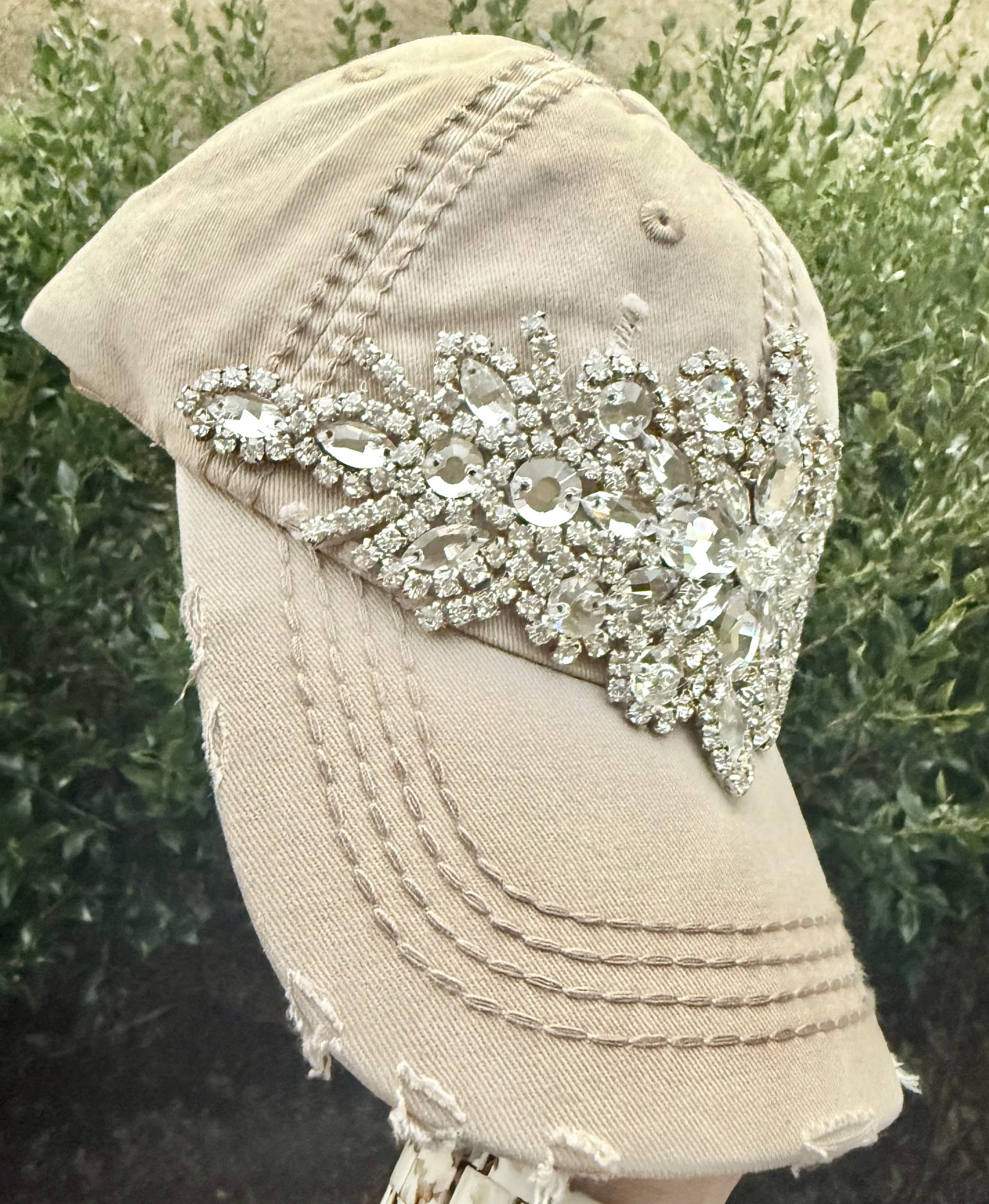 Katherine Crystal Embellished Fashion Baseball Hat - Shabby To Chic Jewelry