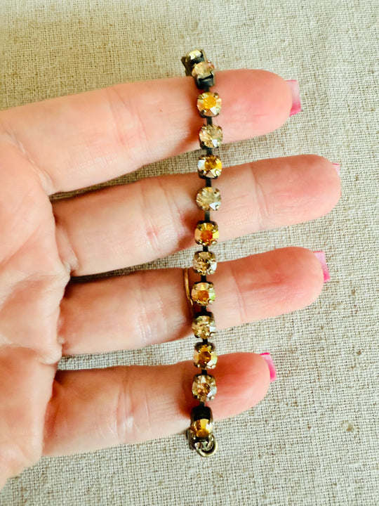 Harvest Gold • Crystal Tennis Bracelet