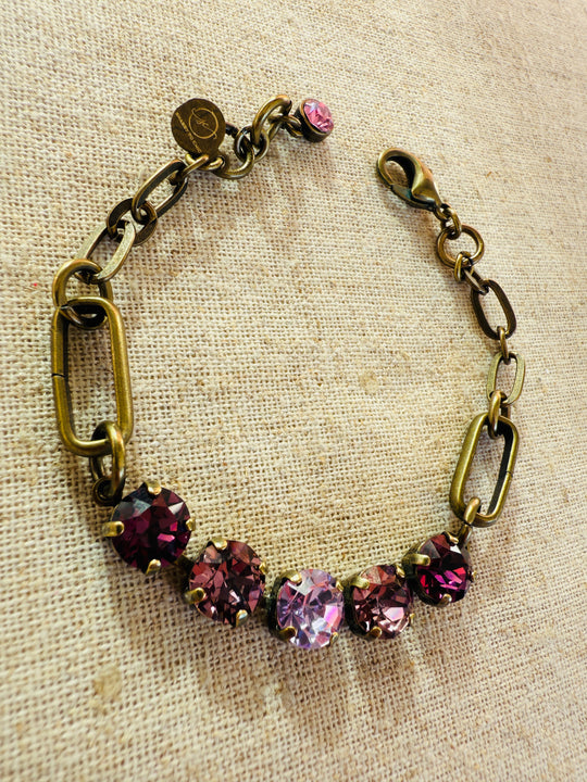 Plum • Crystal Link Bracelet